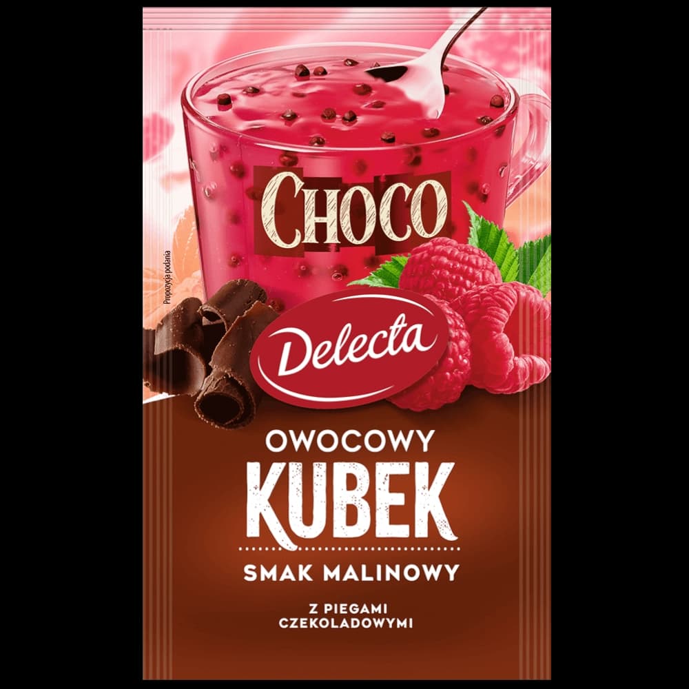 DELECTA OWOCOWY KUBEK Kisiel Choco o smaku malinowym 32 g