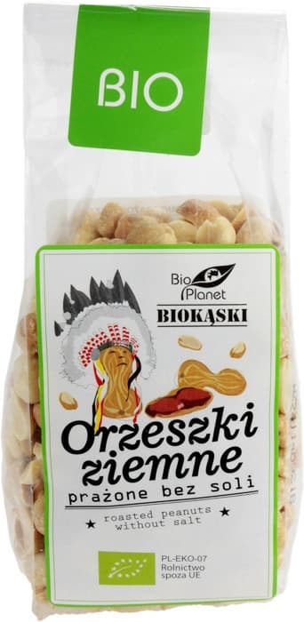 BIO PLANET Orzeszki ziemne prażone bez soli BIO 160 g