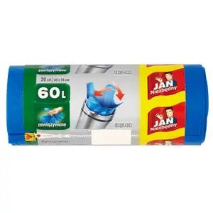 JAN NIEZBĘDNY Worki Easy Pack 60 l niebieskie 20 szt.