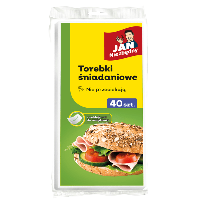 JAN NIEZBĘDNY Torebki śniadaniowe wodoodporne 40 szt.