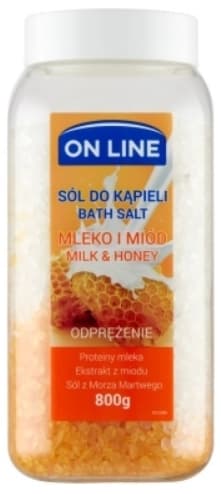 ON LINE Sól do kąpieli Mleko i Miód 800 g