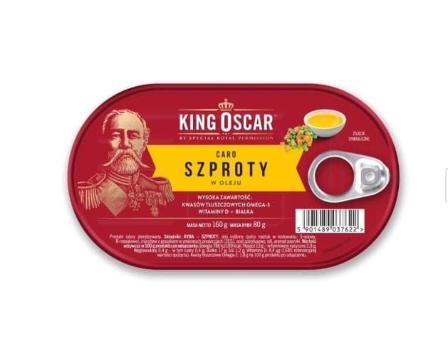 KING OSCAR Szproty w oleju 160 g