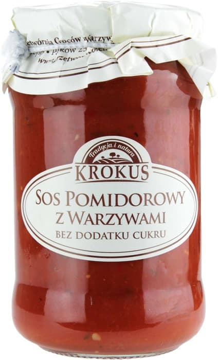 KROKUS Sos pomidorowy z warzywami bez dodatku cukru 340 g