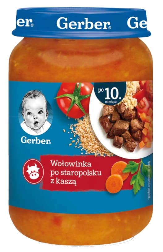 GERBER Wołowinka po staropolsku z kaszą dla niemowląt po 10. miesiącu 190 g