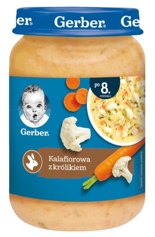 GERBER Zupka kalafiorowa z królikiem dla niemowląt po 8. miesiącu 190 g