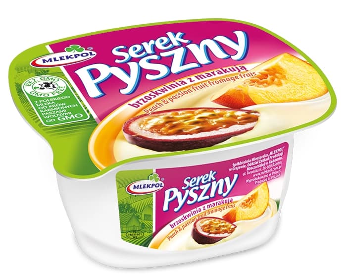 MLEKPOL Serek Pyszny homogenizowany brzoskwinia z marakują 140 g