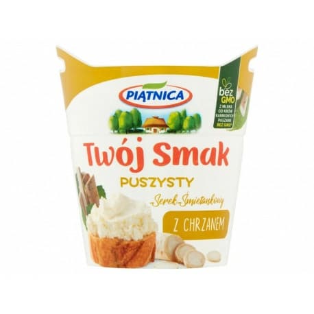 PIĄTNICA TWÓJ SMAK Puszysty serek śmietankowy z chrzanem 150 g