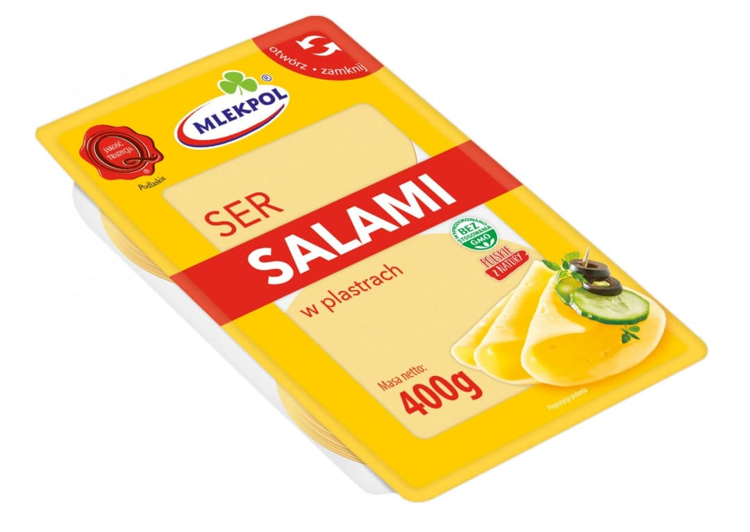 MLEKPOL Ser Salami w plastrach 400 g