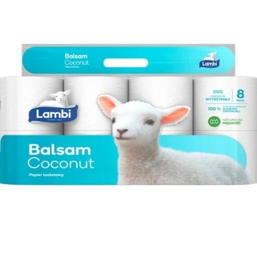 LAMBI Papier toaletowy Balsam Coconut 8 rolek