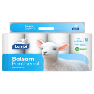 LAMBI Papier toaletowy Balsam Panthenol 8 rolek