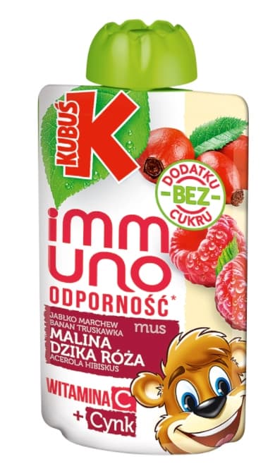 KUBUŚ Immuno mus malina-dzika róża 100 g