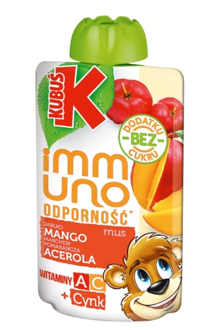 KUBUŚ Immuno mus mango-acerola 100 g