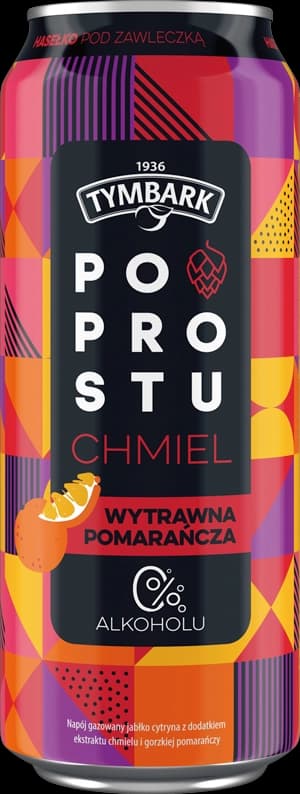 TYMBARK PO PROSTU Napój gazowany chmiel wytrawna pomarańcza 500 ml
