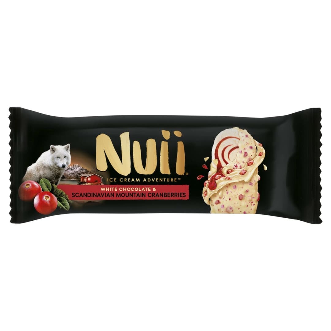NUII Lody na patyku z serem mascarpone w białej czekoladzie ze skandynawską czerwoną borówką 90 ml