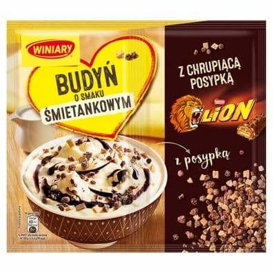 WINIARY Budyń śmietankowy z chrupiącą posypką Lion 59 g