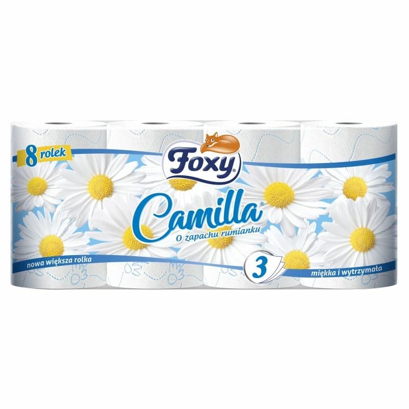 FOXY CAMILLA Papier toaletowy rumiankowy 8 rolek