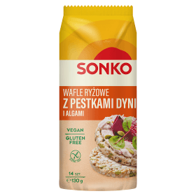 SONKO Wafle ryżowe z pestkami dyni bezglutenowe 130 g
