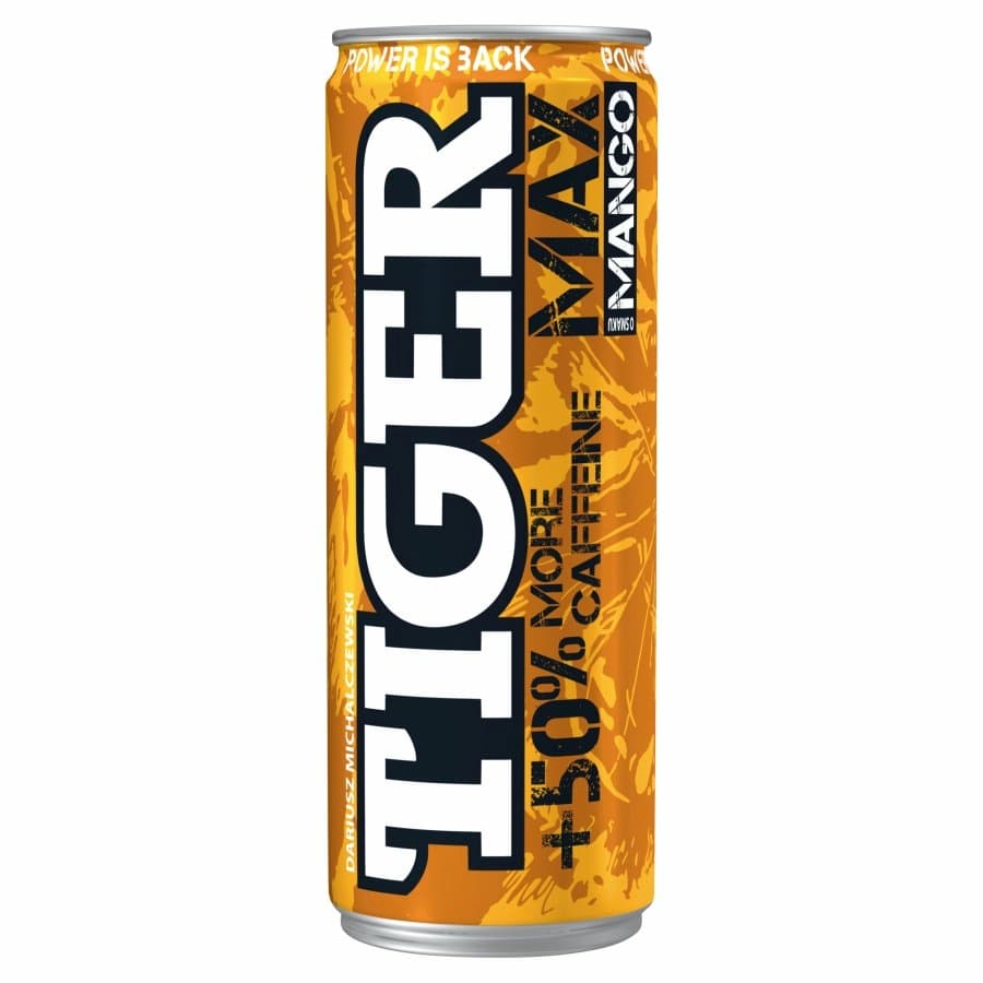 TIGER Gazowany napój energetyzujący o smaku mango Max 250 ml