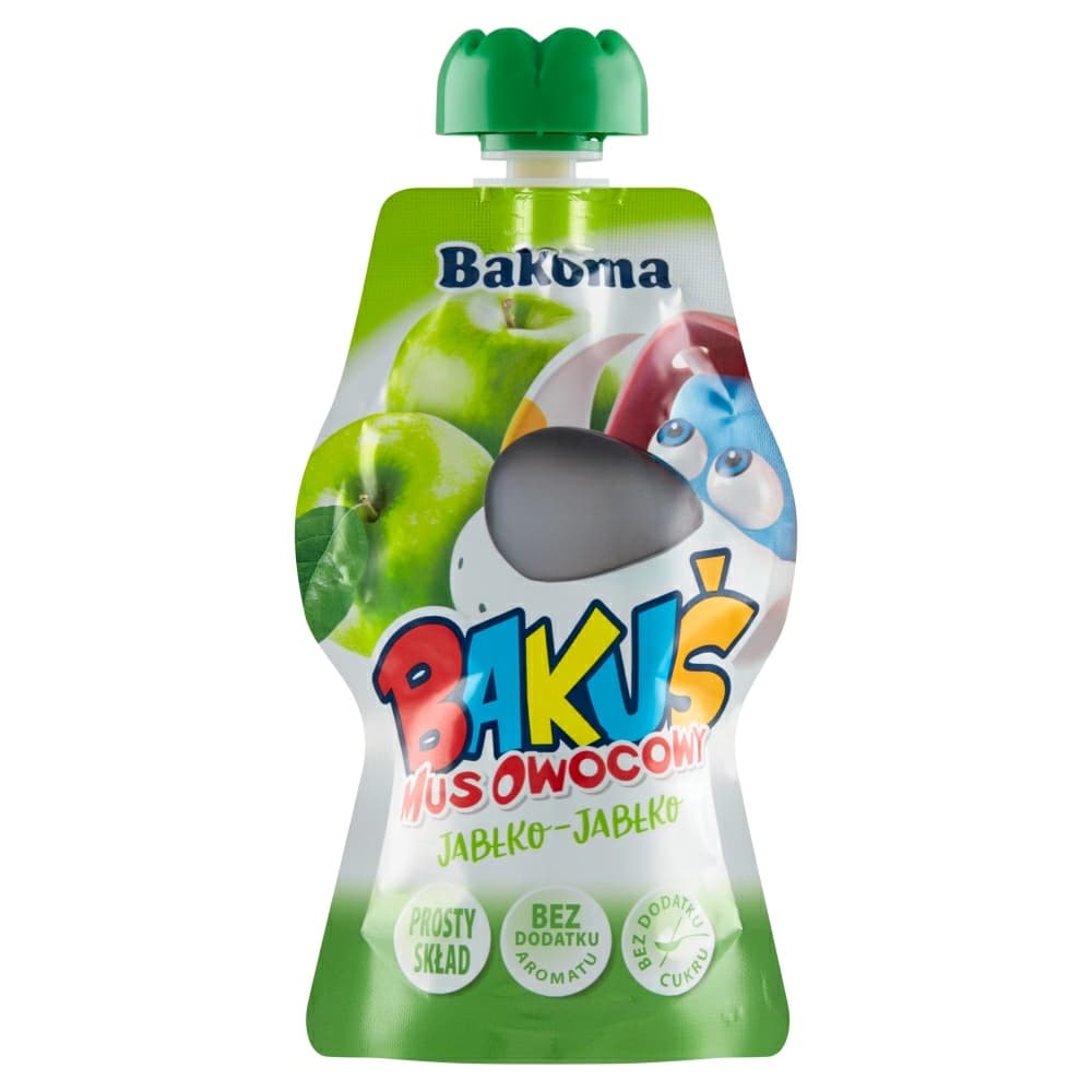 BAKOMA BAKUŚ Mus owocowy jabłko-jabłko 90 g
