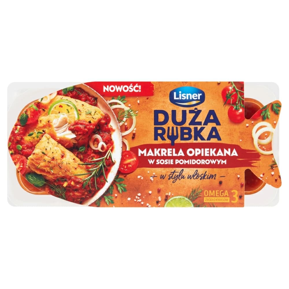 LISNER DUŻA RYBKA Makrela opiekana w sosie pomidorowym 200 g
