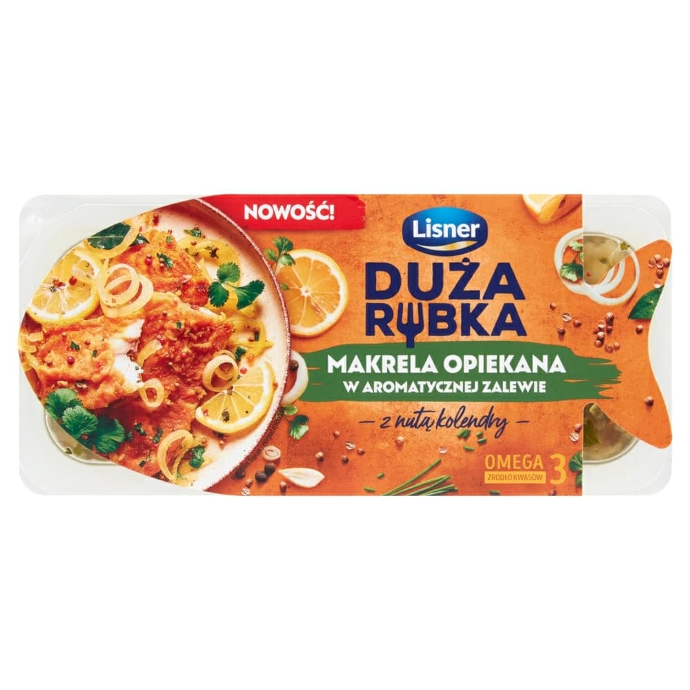 LISNER DUŻA RYBKA Makrela opiekana w aromatycznej zalewie 200 g