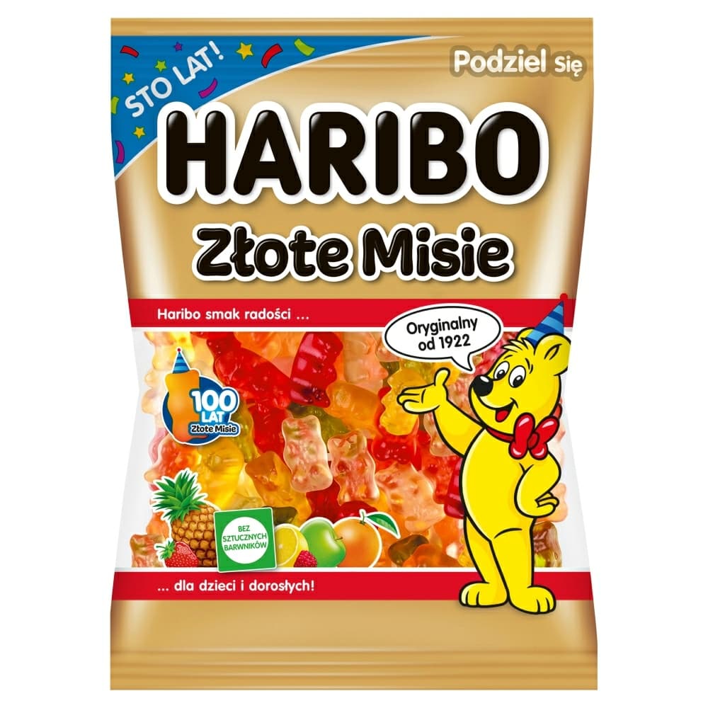 HARIBO ZŁOTE MISIE Żelki owocowe 175 g