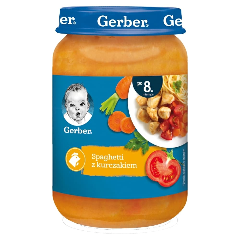 GERBER Spaghetti z kurczakiem dla niemowląt po 8. miesiącu 190 g