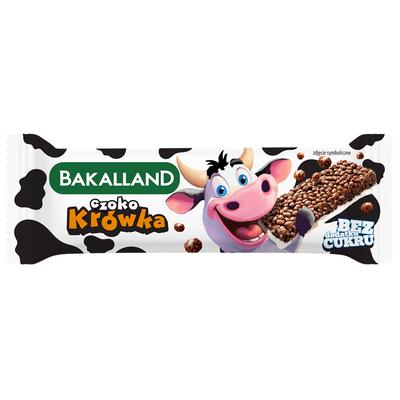 BAKALLAND BA! Baton zbożowy Kids Czoko Krówka bez cukru 25 g