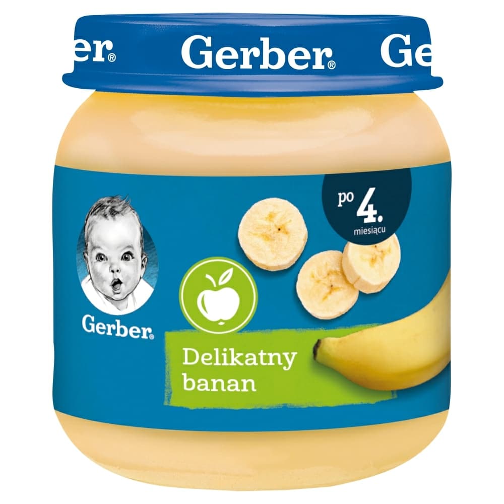 GERBER Delikatny banan dla niemowląt po 4. miesiącu 125 g