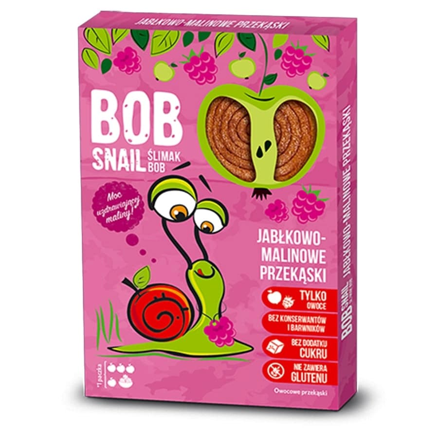 BOB SNAIL Przekąski jabłkowo-malinowe 60 g