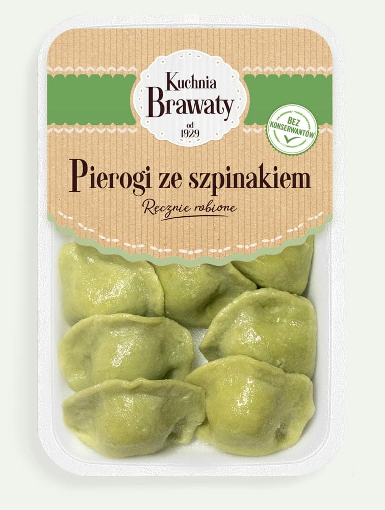 KUCHNIA BRAWATY Pierogi ze szpinakiem 330 g