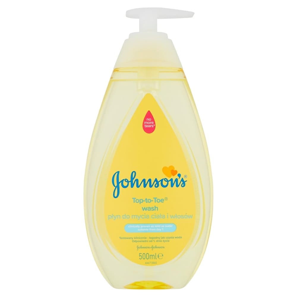JOHNSON'S TOP-TO-TOE Płyn do mycia ciała i włosów od 1. dnia życia 500 ml
