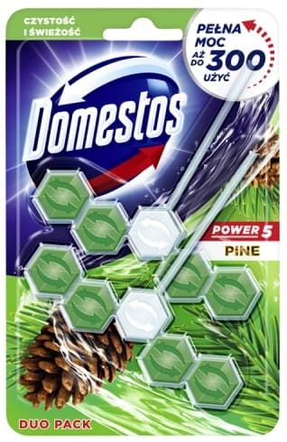 DOMESTOS POWER 5 Kostka toaletowa 2 x 55 g Pine 110 g