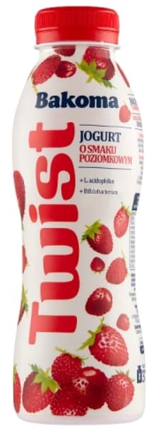 BAKOMA Twist jogurt poziomkowy 370 g