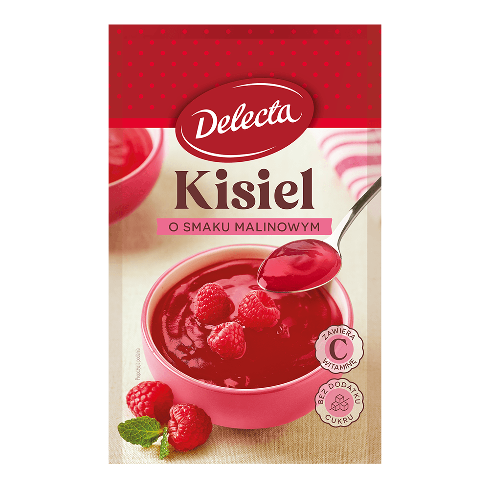 DELECTA Kisiel malinowy bez cukru 38 g