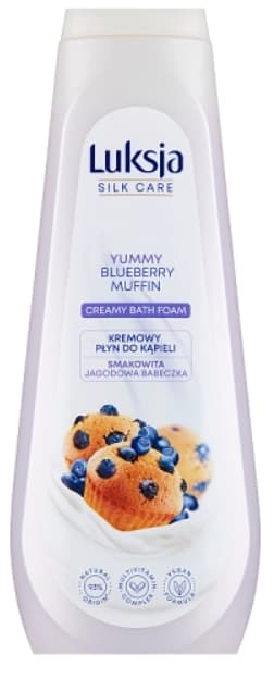 LUKSJA SILK CARE Kremowy płyn do kąpieli smakowita jagodowa babeczka 900 ml