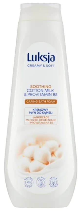 LUKSJA SILK CARE Kremowy płyn do kąpieli łagodzące mleczko bawełniane i prowitamina B5 900 ml