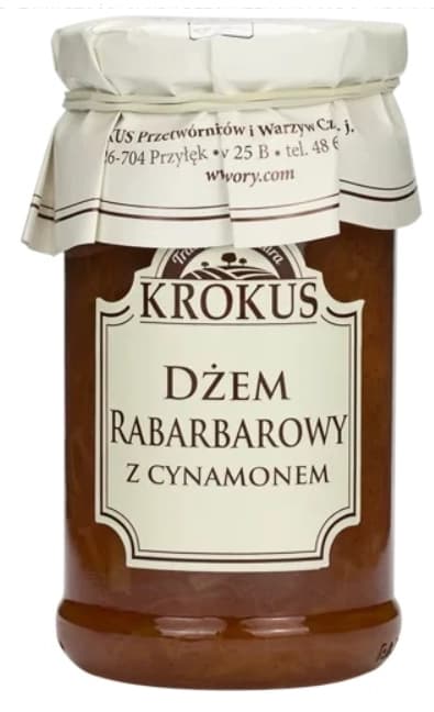 KROKUS Dżem rabarbarowy z cynamonem niskosłodzony 235 g