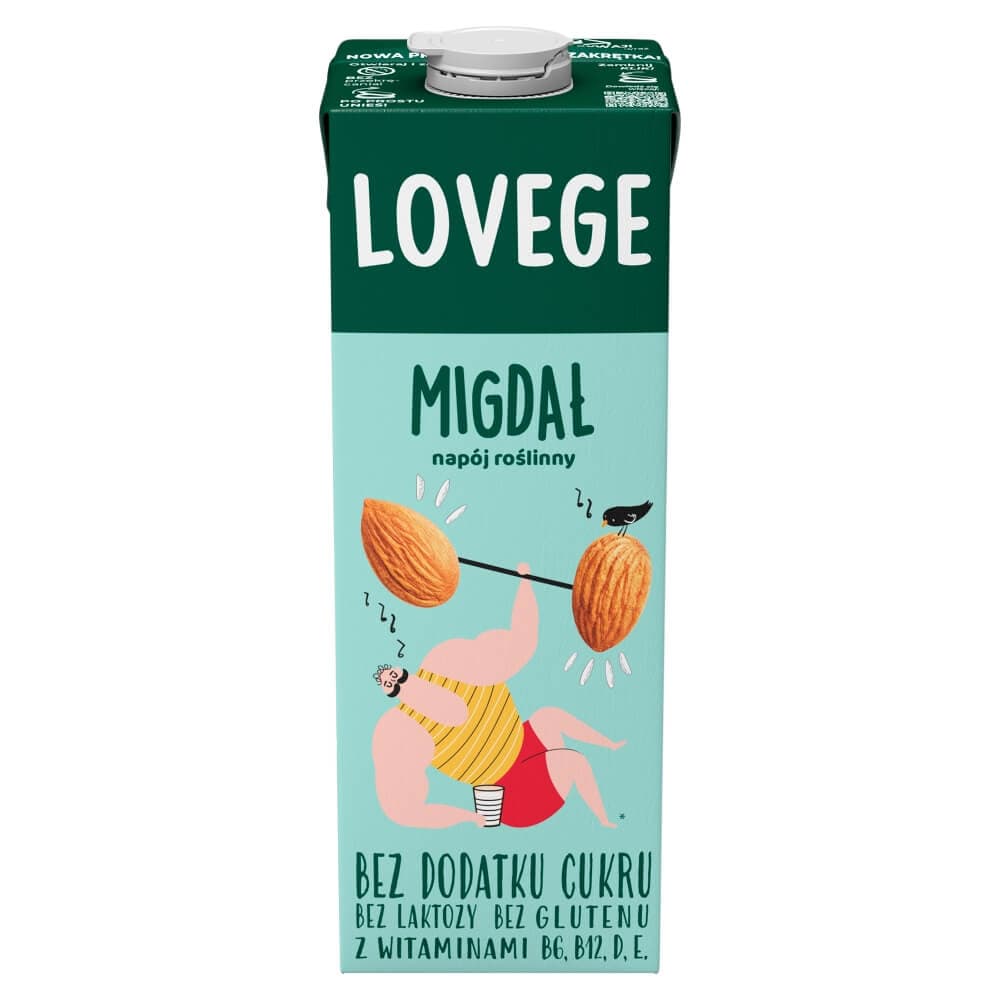 LOVEGE Napój migdałowy z dodatkiem ryżu VEGE 1000 ml