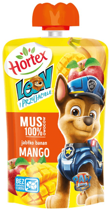 HORTEX LEON I PRZYJACIELE Mus owocowy jabłko banan mango 100 g