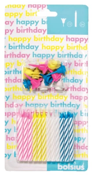 BOLSIUS Świeczki urodzinowe 24 szt.