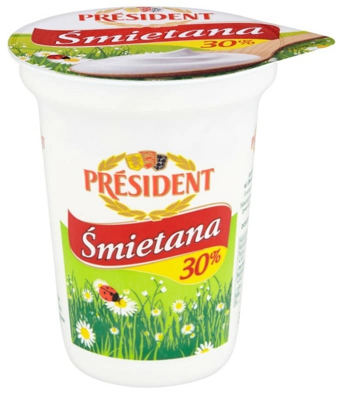 PRESIDENT Śmietana 30% 350 g