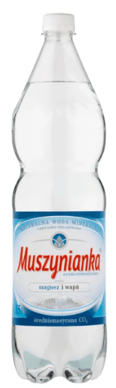 MUSZYNIANKA Średnionasycona CO2 naturalna woda mineralna 1500 ml