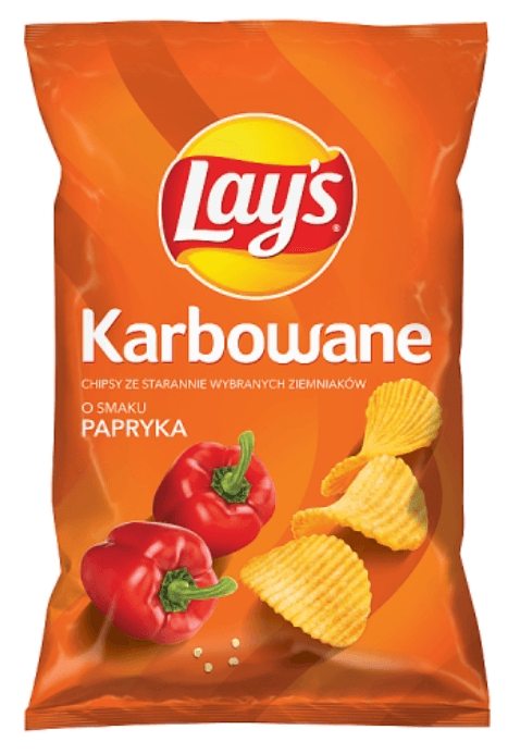 LAY'S KARBOWANE Chipsy ziemniaczane o smaku paprykowym 120 g