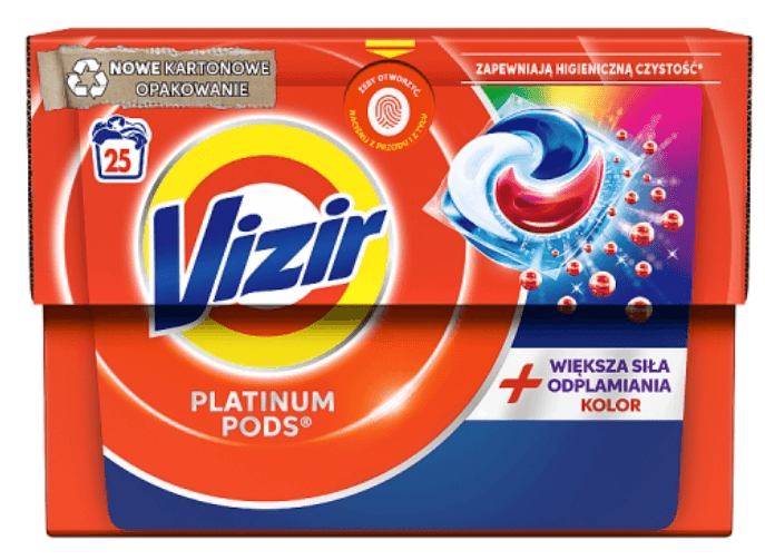 VIZIR Kapsułki do prania Platinum PODS + moc usuwania plam 25 szt.