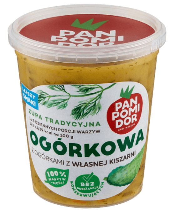 PAN POMIDOR Zupa ogórkowa z ogórkami z własnej kiszarni 400 g