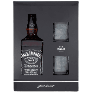 JACK DANIEL'S Whiskey 40% + 2 szklanki