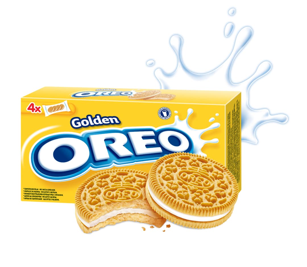 OREO GOLDEN Ciastka z nadzieniem o smaku waniliowym 176 g