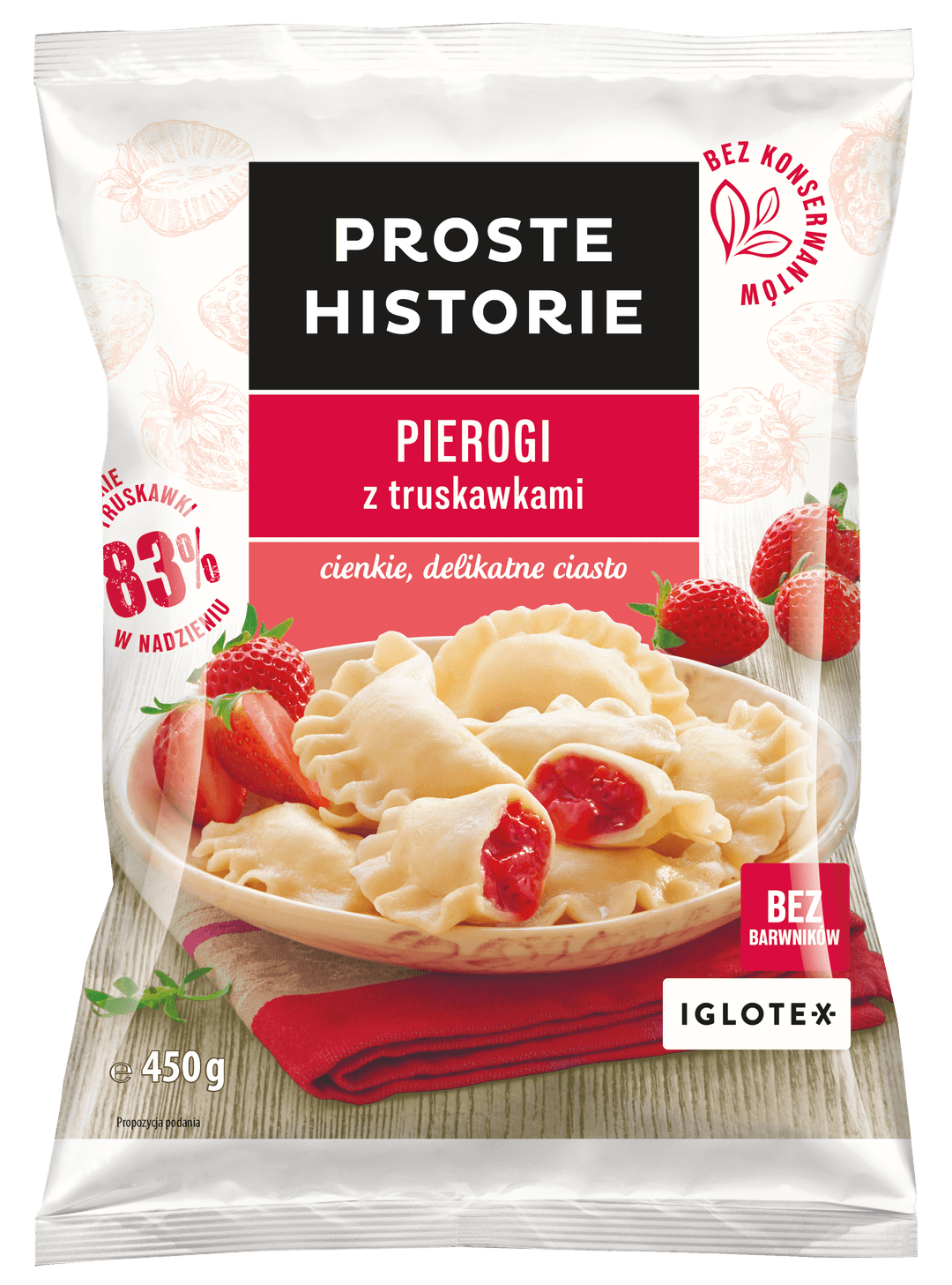 PROSTE HISTORIE Pierogi Z Truskawkami 450g