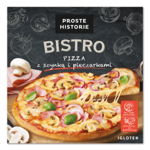 PROSTE HISTORIE Pizza z szynką i pieczarkami